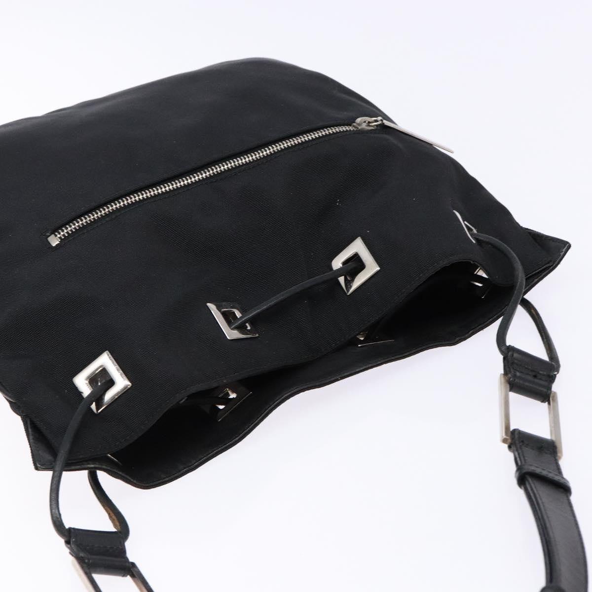 Gucci GUCCI Shoulder Bag Canvas Black Silver 001 4021 Authentic ep9915