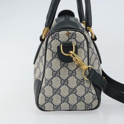 Gucci GUCCI GG Supreme Sherry Line Bag PVC 2way Navy Red gold 002 39 0069 Authentic ep12291