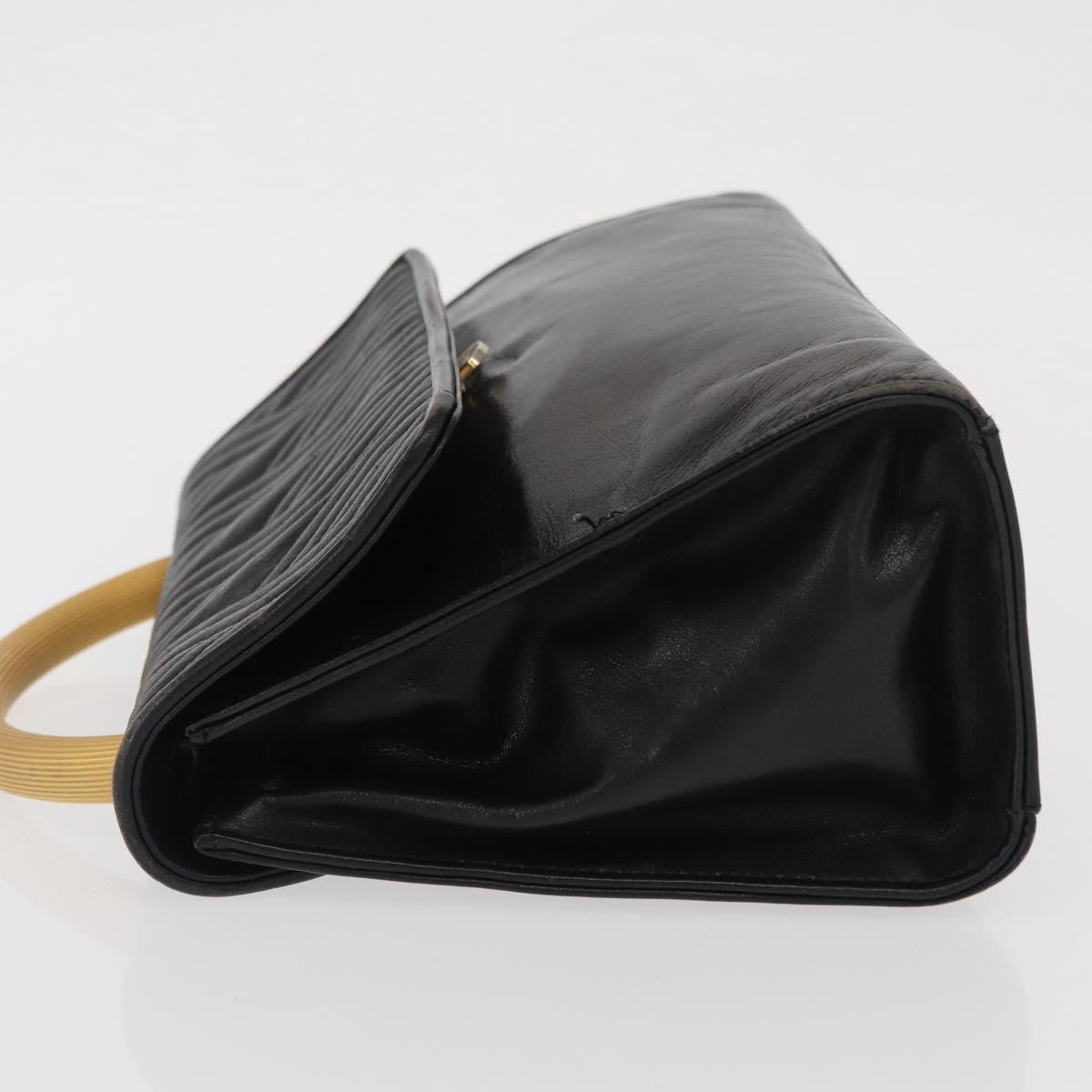 Fendi FENDI Hand Bag Leather Black Gold Authentic 169891