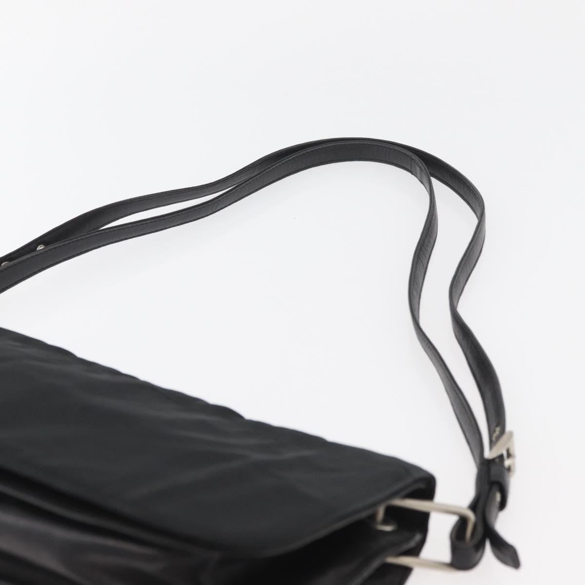 Prada PRADA Shoulder Bag Nylon Black Silver Authentic YKZ1095A