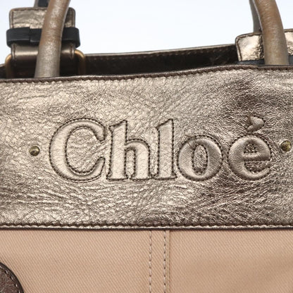 Chloé Chloé Chloe Tote Bag PVC Leather Gold Authentic 162332