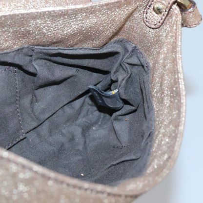 Fendi FENDI Shoulder Bag Leather Gold Authentic ep10421