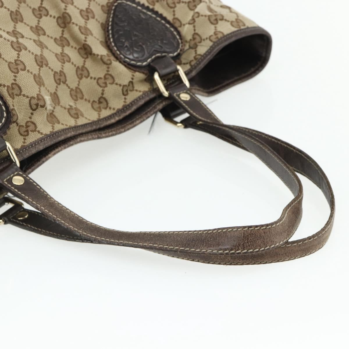 Gucci GUCCI GG Canvas Histeria Tote Bag Beige Gold 211954 Authentic 175958