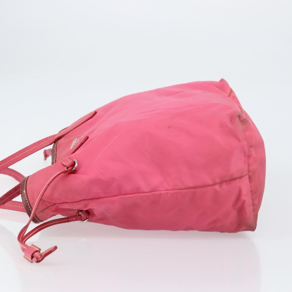 Prada PRADA Tote Bag Nylon Pink Silver Authentic 151499
