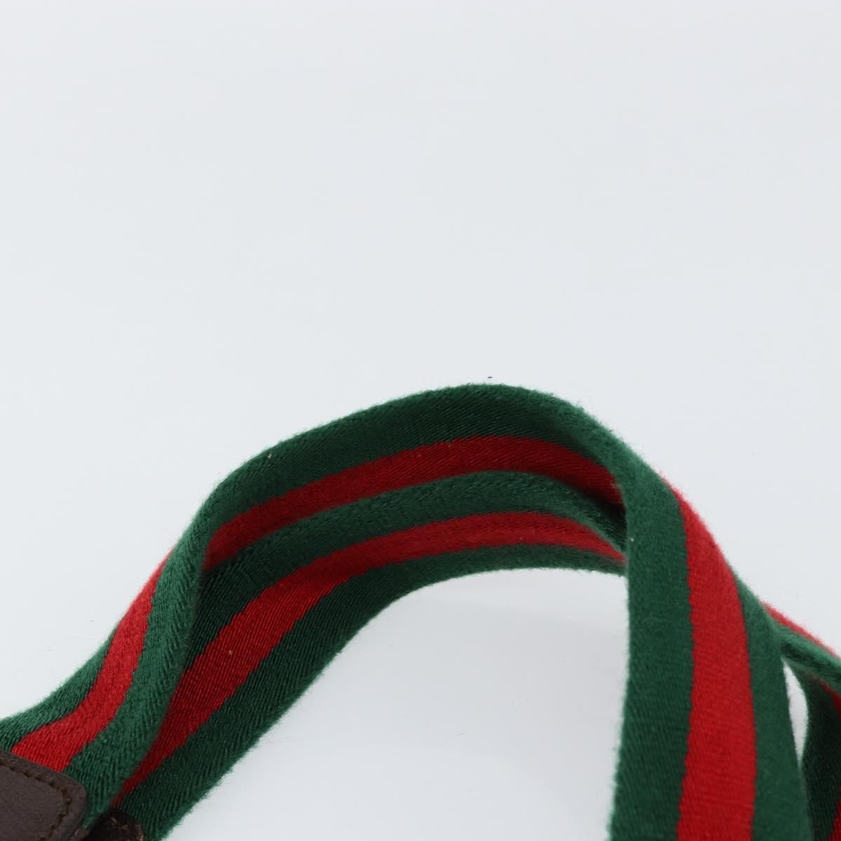 Gucci GUCCI GG Canvas Web Sherry Line Hand Bag Beige Red Green 145810 Authentic 155191