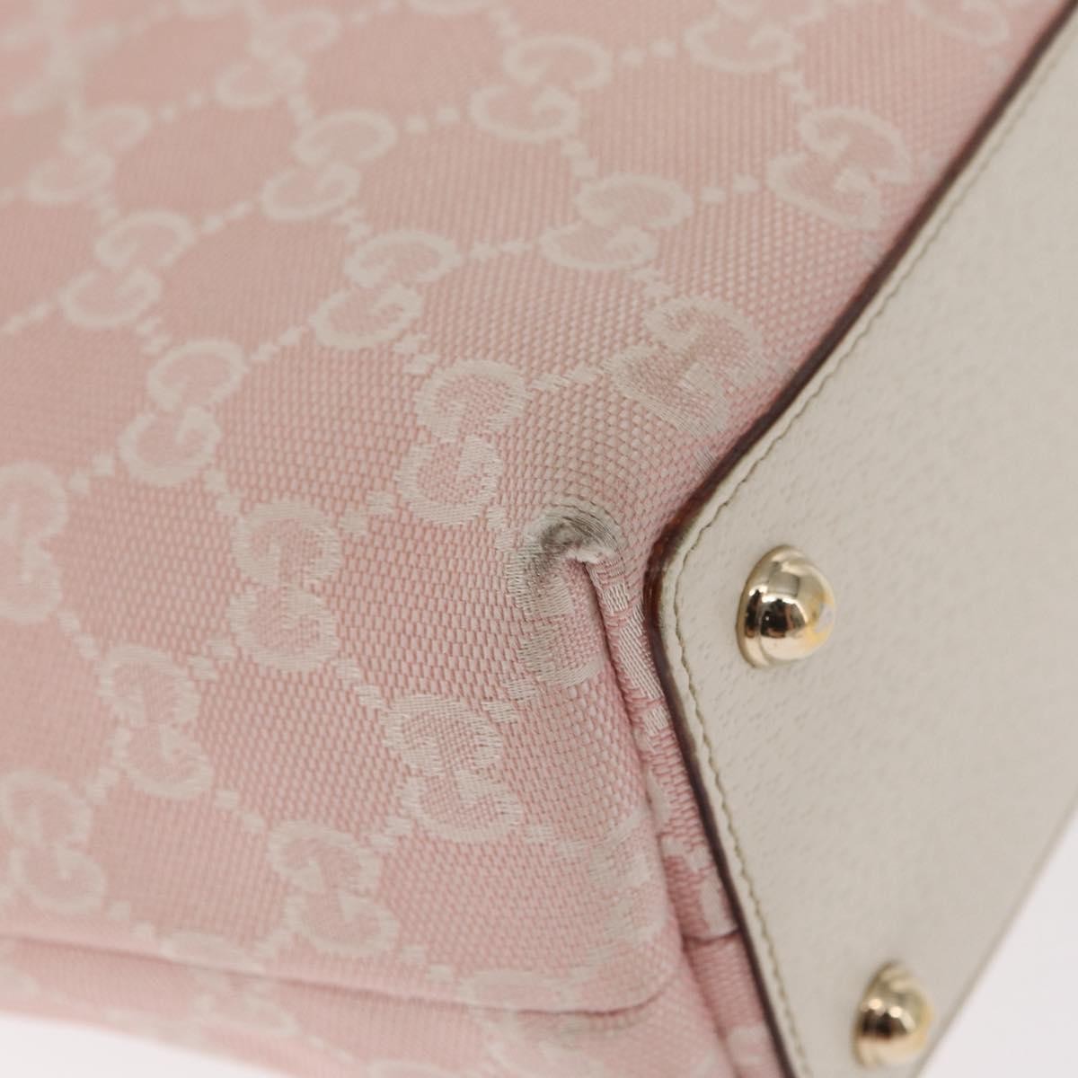 Gucci GUCCI GG Canvas Tote Bag Pink Gold 120840 Authentic 159575