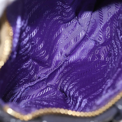 Prada PRADA Pouch Enamel Purple Gold Authentic 154899 Bag
