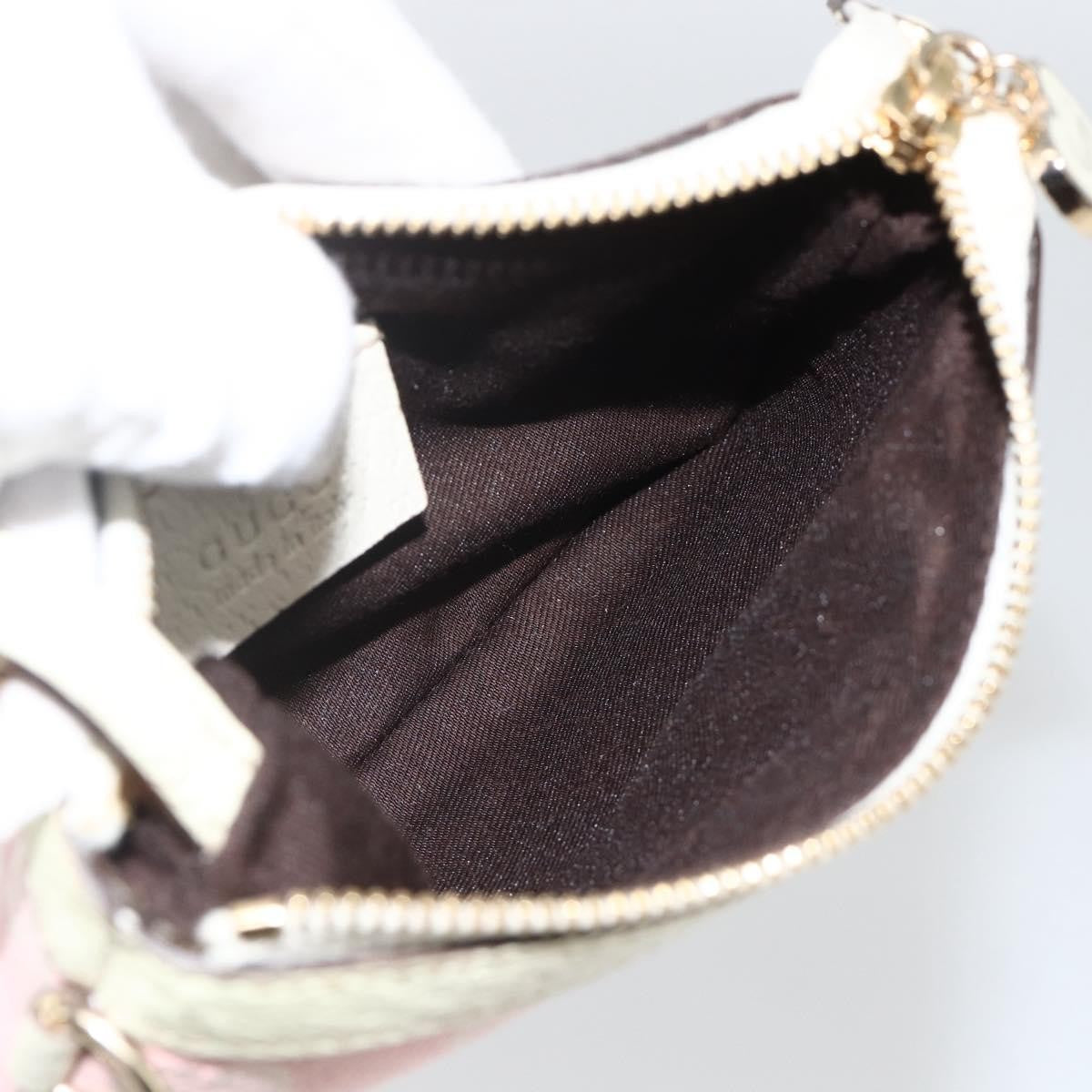 Gucci GUCCI GG Canvas Pouch Pink Gold Authentic BAZ875A Bag