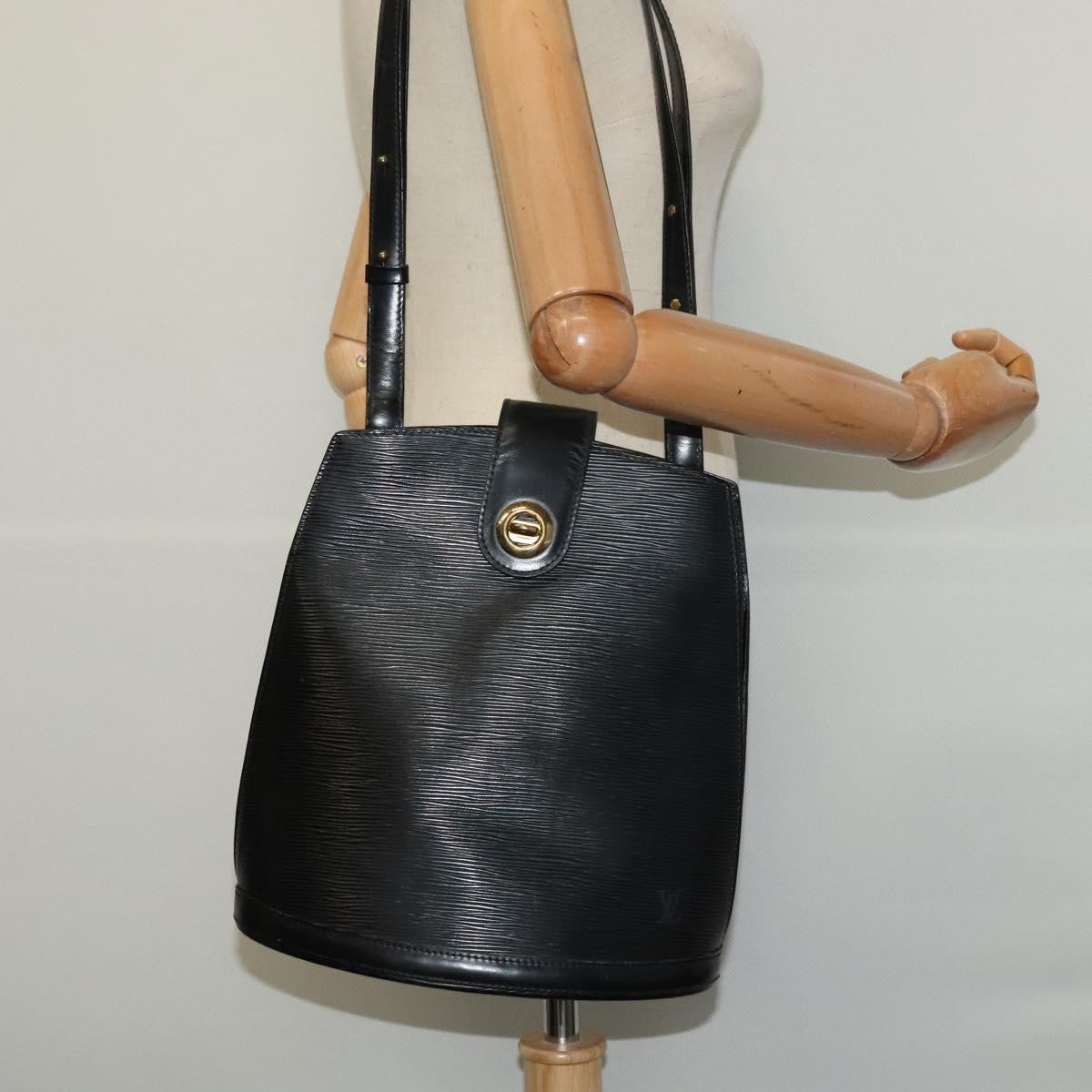 Louis Vuitton LOUIS VUITTON Epi Cluny Shoulder Bag Black M52252 LV Authentic bs24496