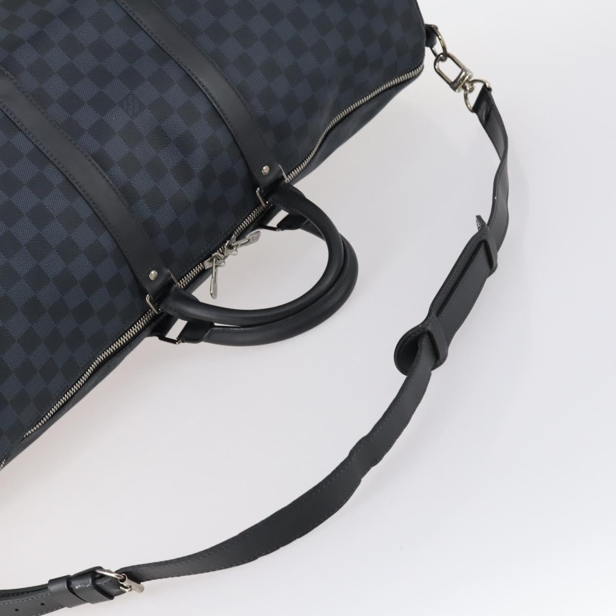 Louis Vuitton LOUIS VUITTON Damier Cobalt Keepall Bandouliere 55 Boston Bag N41356 Authentic 140505