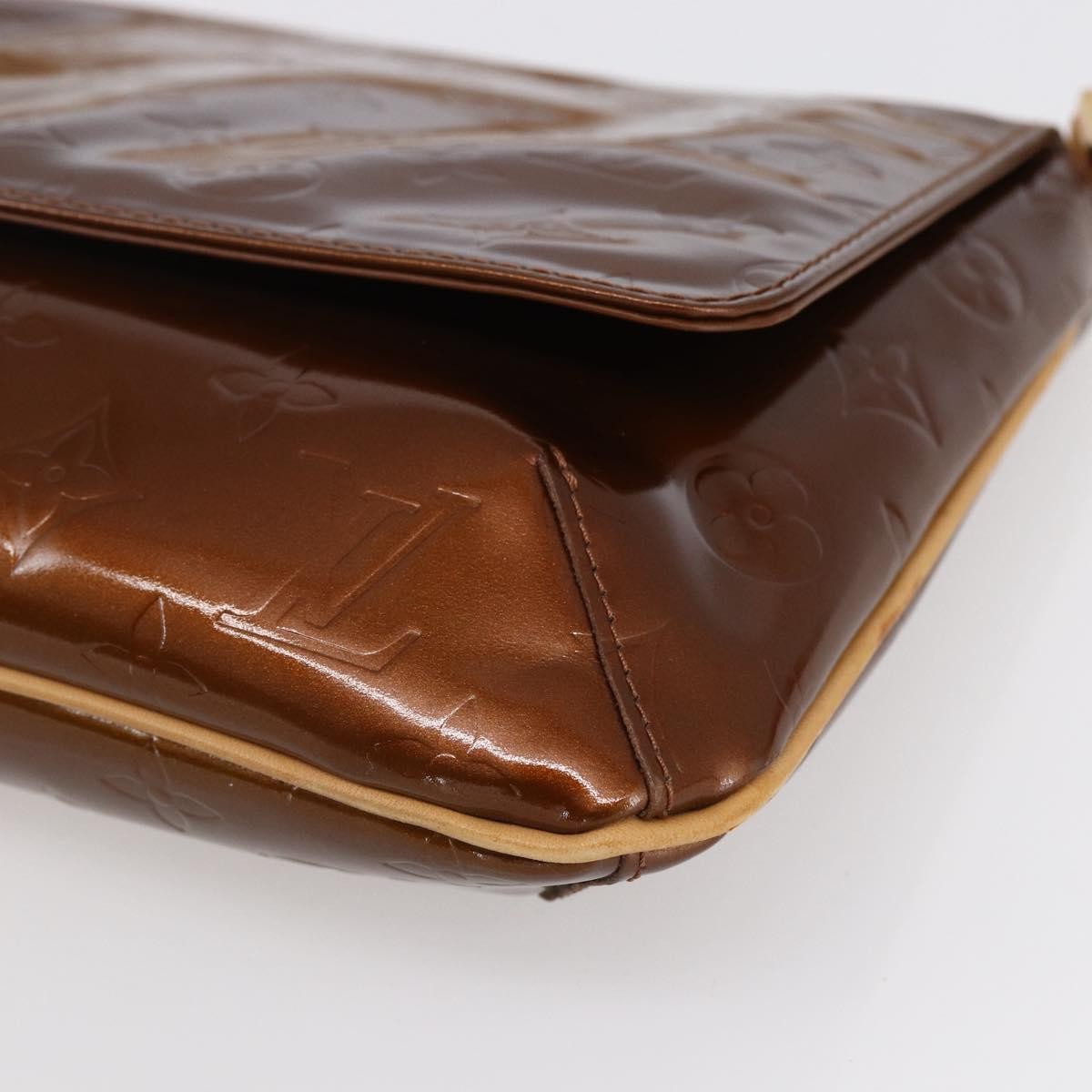 Louis Vuitton LOUIS VUITTON Monogram Vernis Thompson Street Bag Bronze M91124 LV Authentic 147761