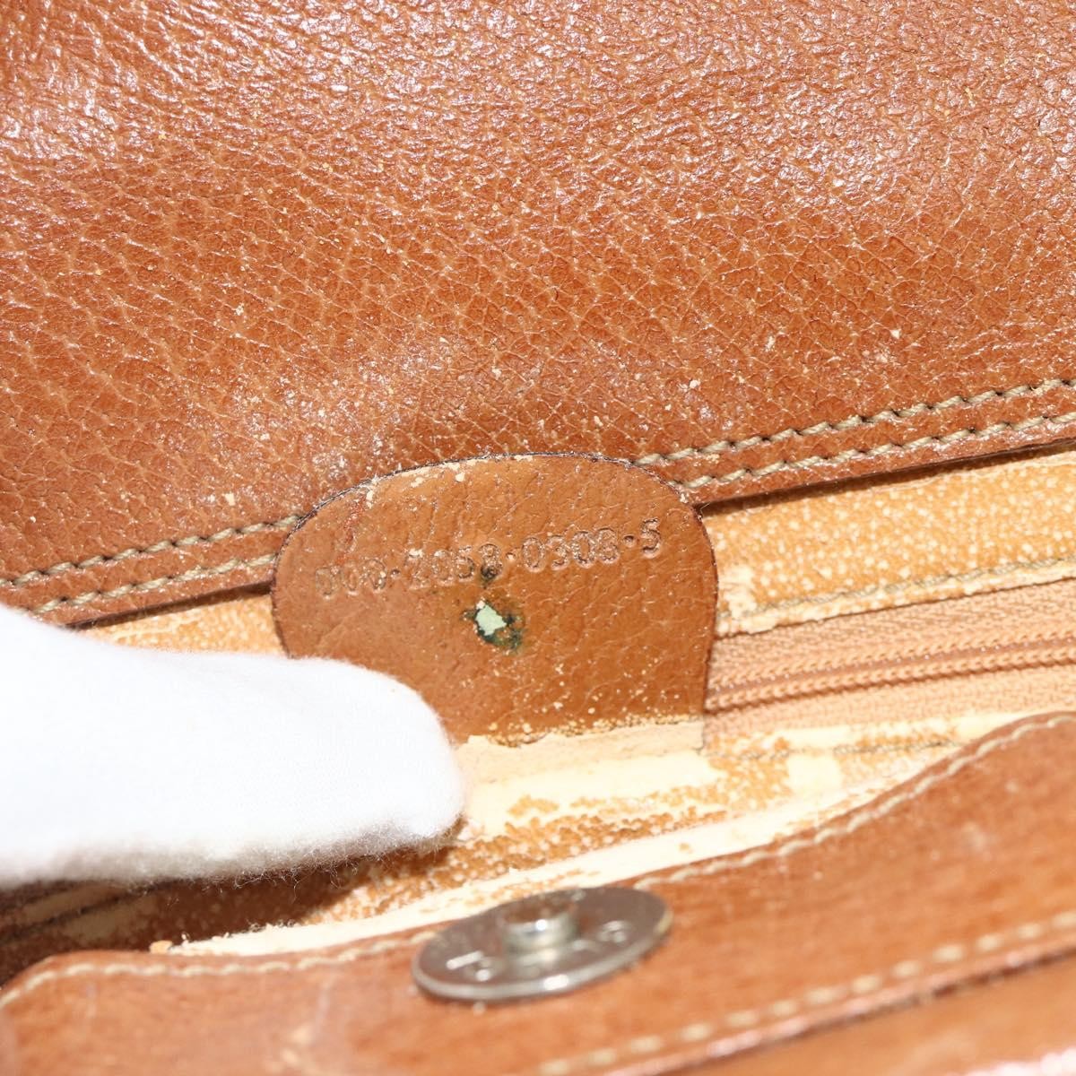 Gucci GUCCI Hand Bag Leather 2way Brown Silver 000 2058 0308 5 Authentic 177030