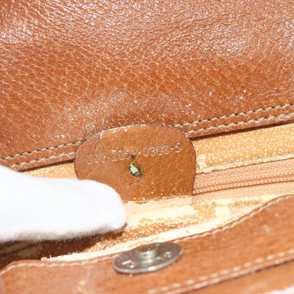 Gucci GUCCI Hand Bag Leather 2way Brown Silver 000 2058 0308 5 Authentic 177030