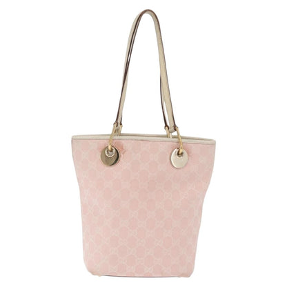 Gucci GUCCI GG Canvas Tote Bag Pink Gold 120840 Authentic 159575