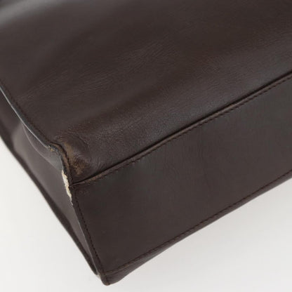 Gucci GUCCI Hand Bag Leather Brown Gold 002 0347 Authentic 151640