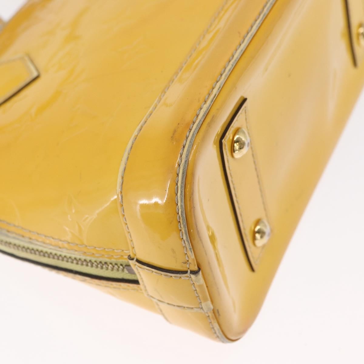Louis Vuitton LOUIS VUITTON Monogram Vernis Alma PM Hand Bag Citrin M90101 LV Authentic 168034