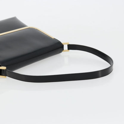 Gucci GUCCI Shoulder Bag Patent leather Black Gold 001 2113 1792 Authentic 149795