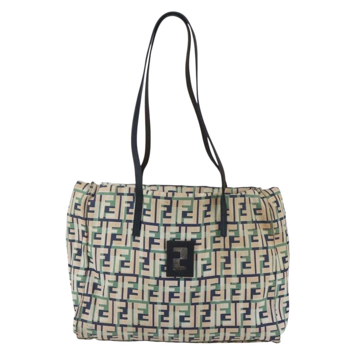 Fendi FENDI Zucca Canvas Tote Bag Navy Authentic 147615