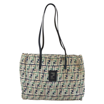 Fendi FENDI Zucca Canvas Tote Bag Navy Authentic 147615