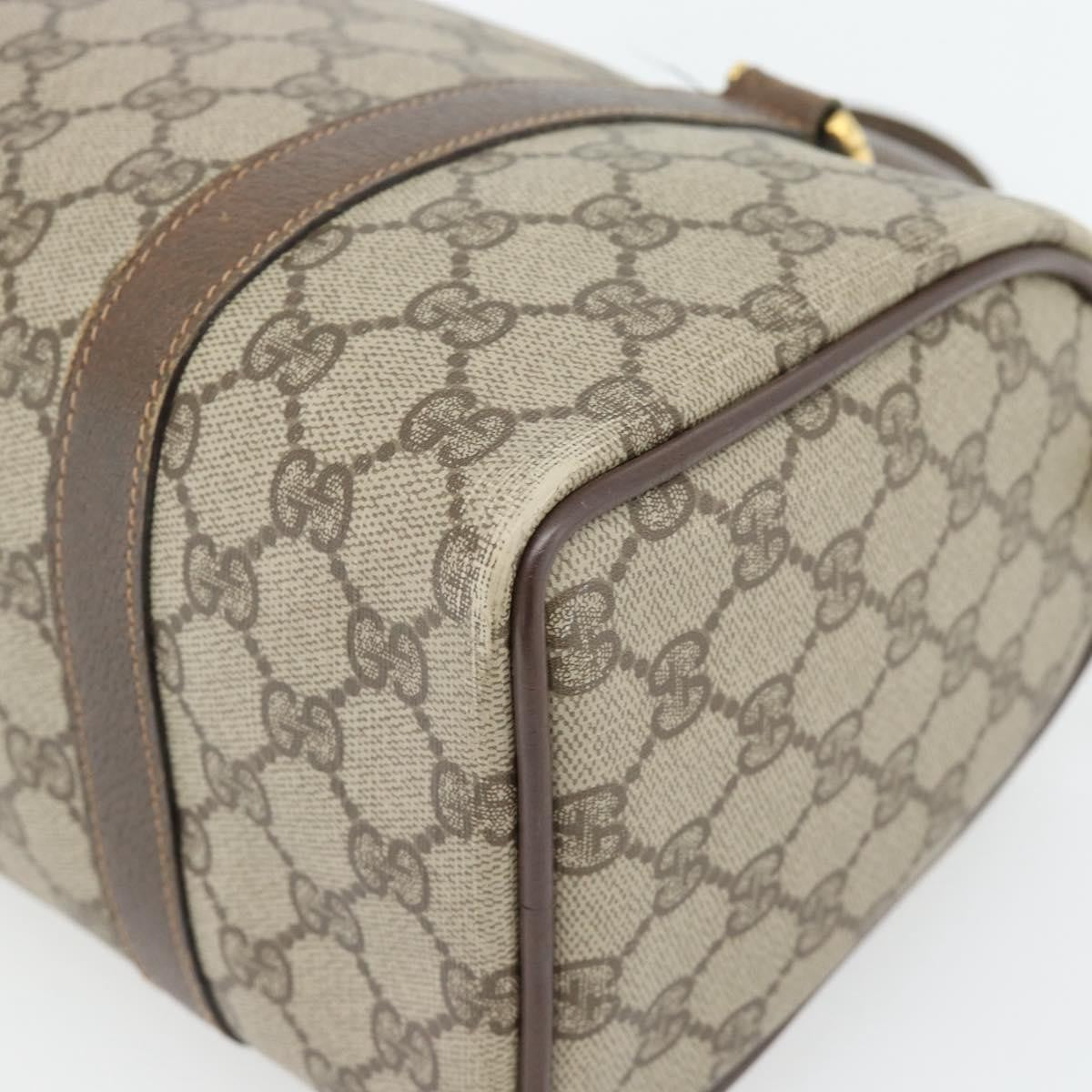 Gucci GUCCI GG Supreme Web Sherry Line Bag PVC Beige Gold 40 02 006 Authentic BA12926