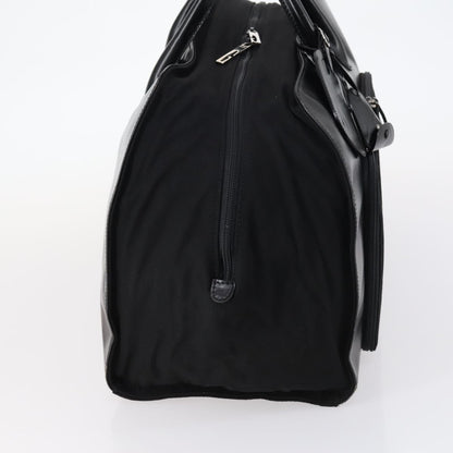 Gucci GUCCI Boston Bag Nylon Leather Black Silver 012 1553 0269 Authentic ti3430