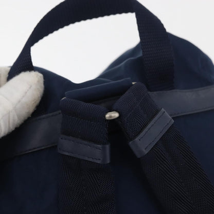 Prada PRADA Backpack Nylon Navy Silver Authentic 161363 Bag