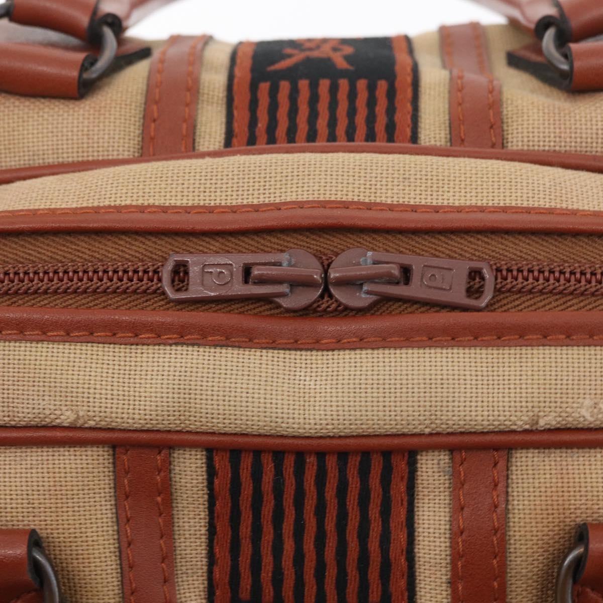 Saint Laurent SAINT LAURENT Boston Bag Canvas Brown Authentic BA12896