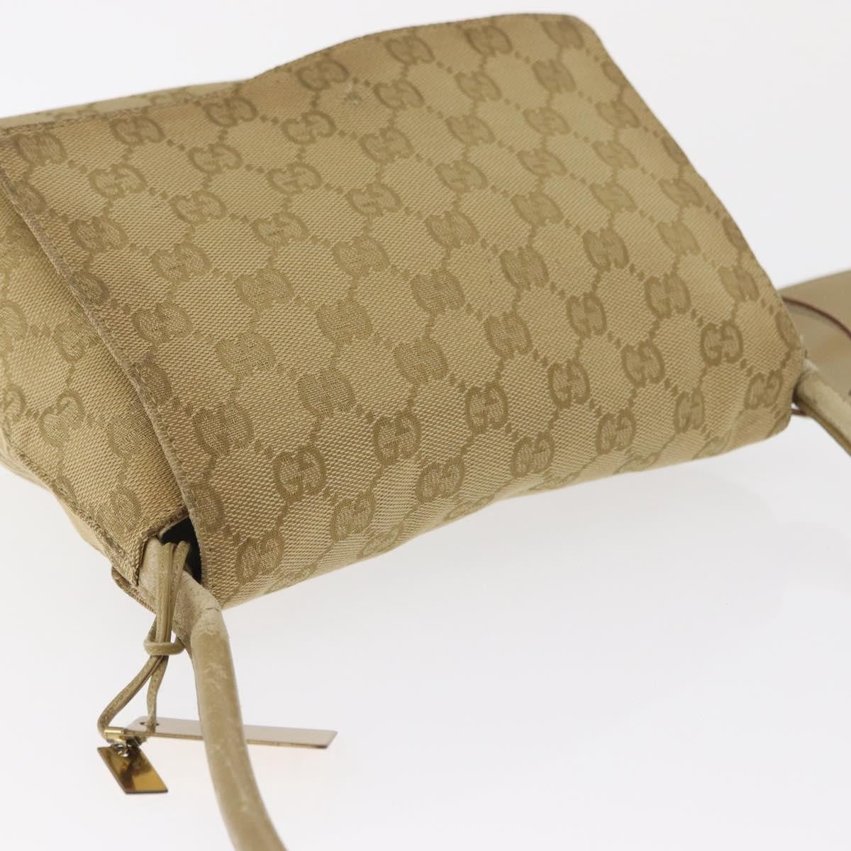 Gucci GUCCI GG Canvas Shoulder Bag Beige Gold 90646 Authentic mr1955