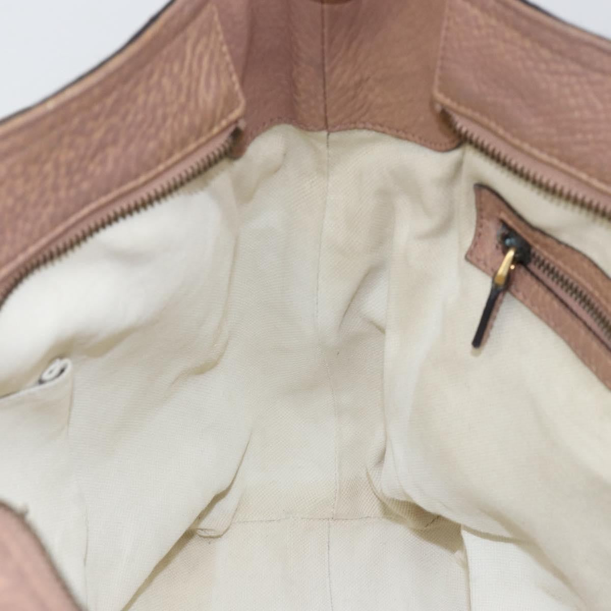 Gucci GUCCI Hand Bag Leather Pink Gold 323675 Authentic ka258
