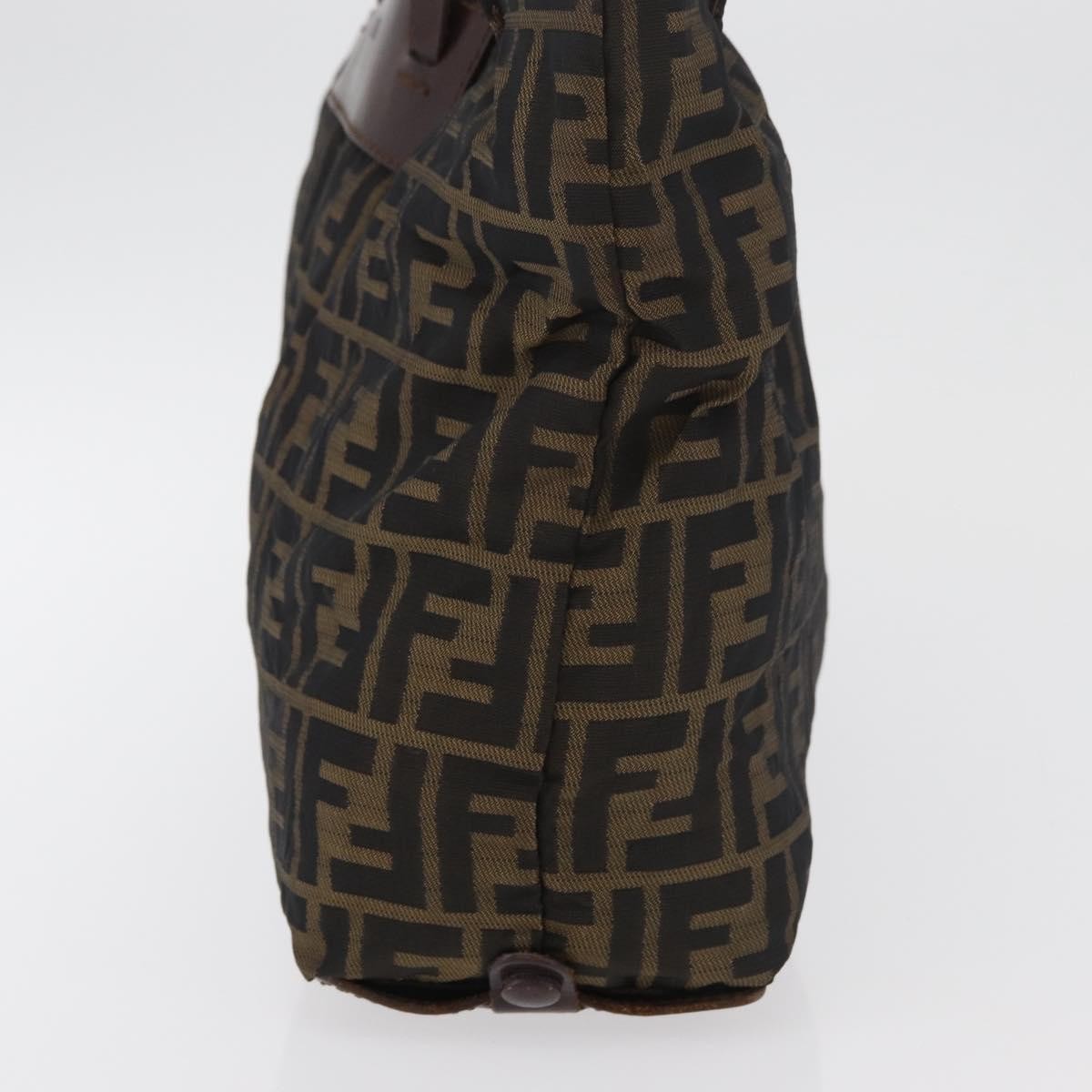 Fendi FENDI Zucca Canvas Tote Bag Brown Black Authentic 176601