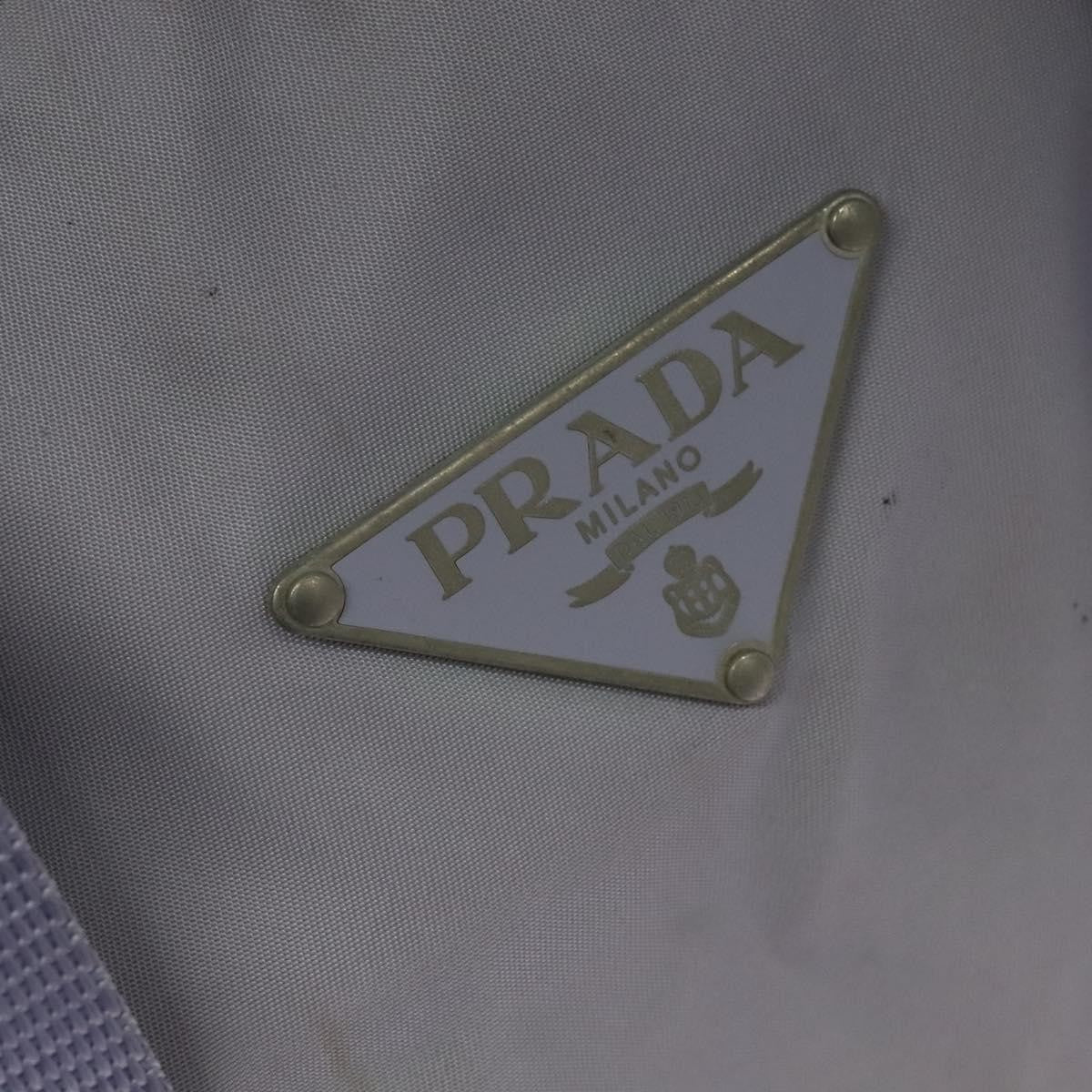 Prada PRADA Boston Bag Nylon Purple Silver Authentic 115876