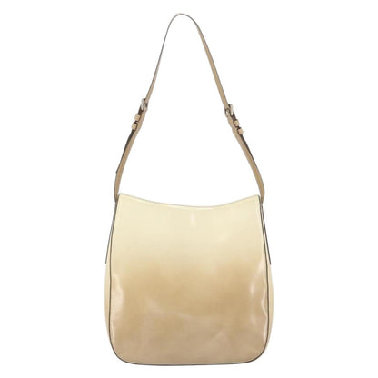 Prada PRADA Shoulder Bag Patent leather Beige Authentic ti3531