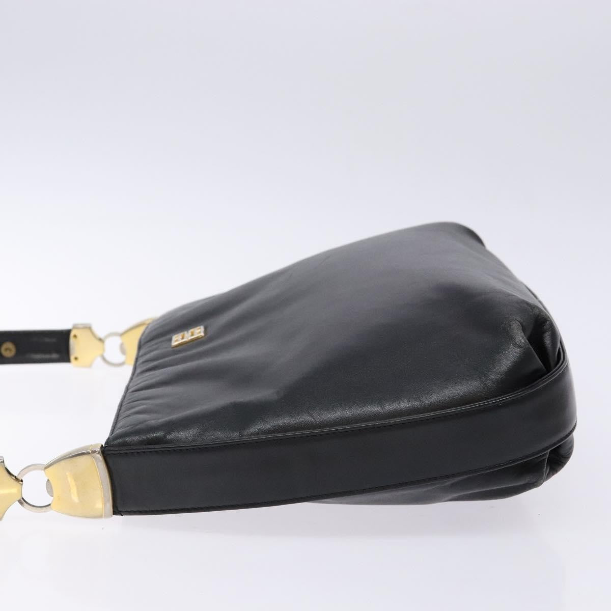 Givenchy GIVENCHY Shoulder Bag Leather Black Gold Authentic bs28533