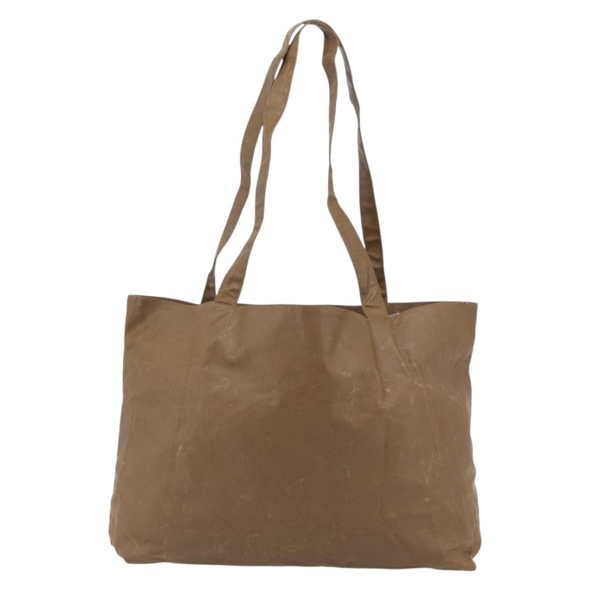 Chanel CHANEL Tote Bag Coated Canvas Brown CC Authentic bs35205