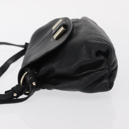 Chloé Chloé Chloe Lily Hand Bag Leather 2way Black Gold Authentic BA8650
