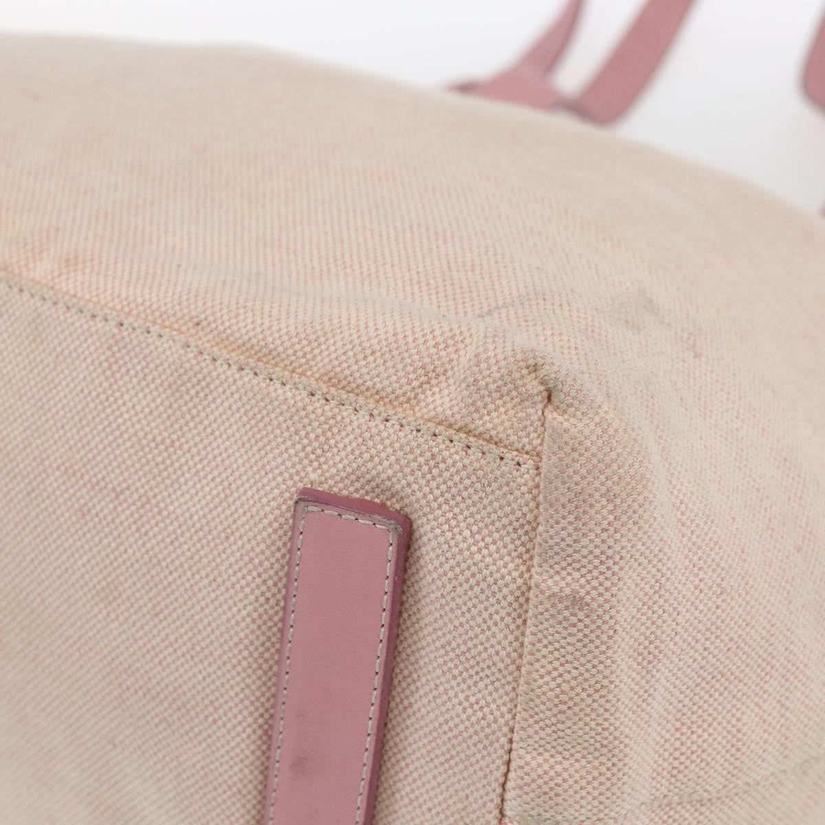 Prada PRADA Tote Bag Canvas Pink Silver Authentic bs33108