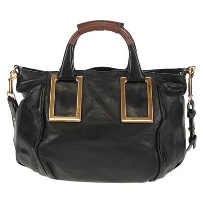 Chloé Chloé Chloe Etel Hand Bag Leather 2way Black Authentic BA6838