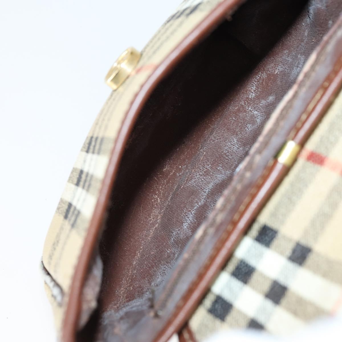 Burberrys Burberrys Nova Check Shoulder Bag Leather 3 Set Beige Brown black Authentic BA5851
