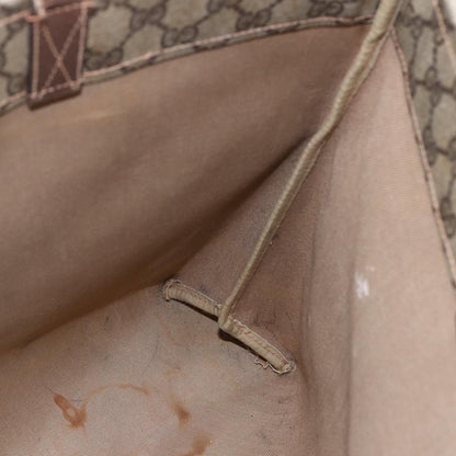 Gucci GUCCI GG Supreme Tote Bag PVC Beige 156 02 109 Authentic bs30092