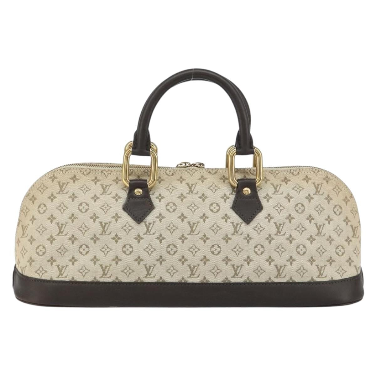 Louis Vuitton LOUIS VUITTON Monogram Mini Alma Ron Hand Bag Khaki M92206 LV Authentic 158341