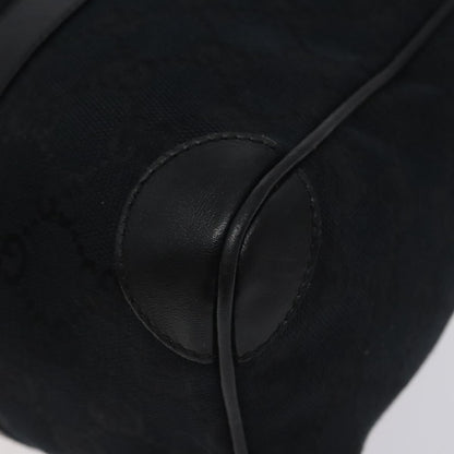 Gucci GUCCI GG Canvas Sherry Line Hand Bag Black Silver 000 0851 00221 Authentic am8716