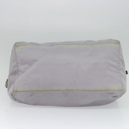 Prada PRADA Boston Bag Nylon Purple Silver Authentic 115876