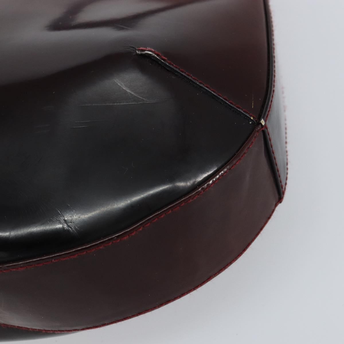 Salvatore Ferragamo Salvatore Ferragamo Gancini Shoulder Bag Patent leather Red Silver Authentic 160692
