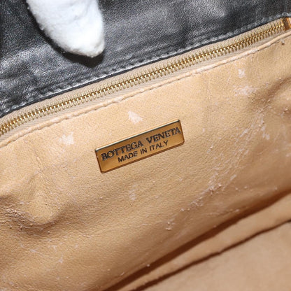 BOTTEGAVENETA BOTTEGAVENETA BOTTEGA VENETA INTRECCIATO Purse Hand Bag Leather Silver Gold Authentic 177803