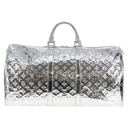 Louis Vuitton LOUIS VUITTON Monogram Miroir Keepall 55 Bag Silver Argent M95275 Authentic yk18156SM