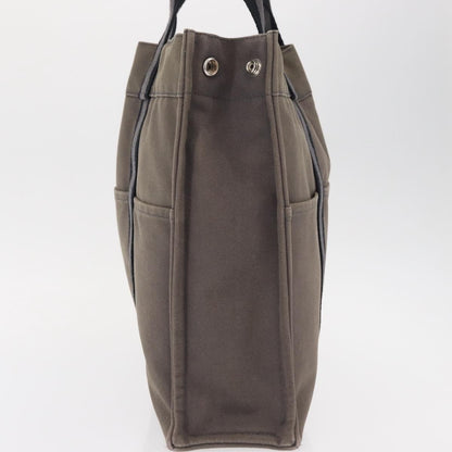 Hermès Hermès HERMES Fourre ToutMM Hand Bag Canvas Gray Silver Authentic 151280