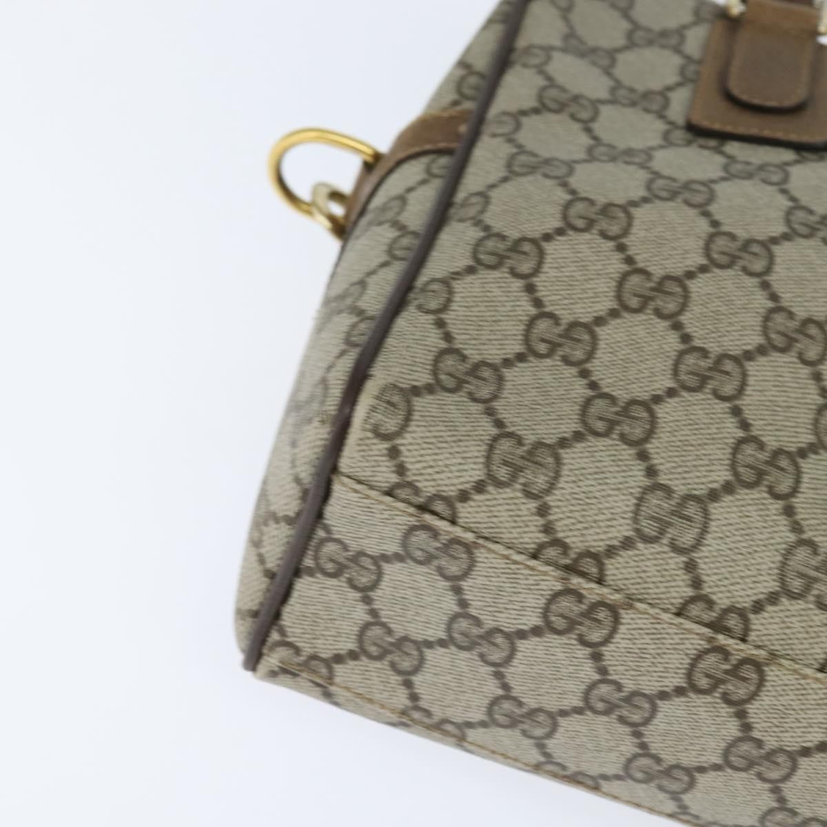 Gucci GUCCI GG Supreme Web Sherry Line Hand Bag PVC 2way Beige 67 02 3839 Authentic 148415