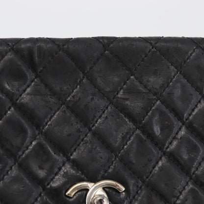 Chanel CHANEL Matelasse Chain Shoulder Bag Patent leather Black Silver CC Authentic 158095