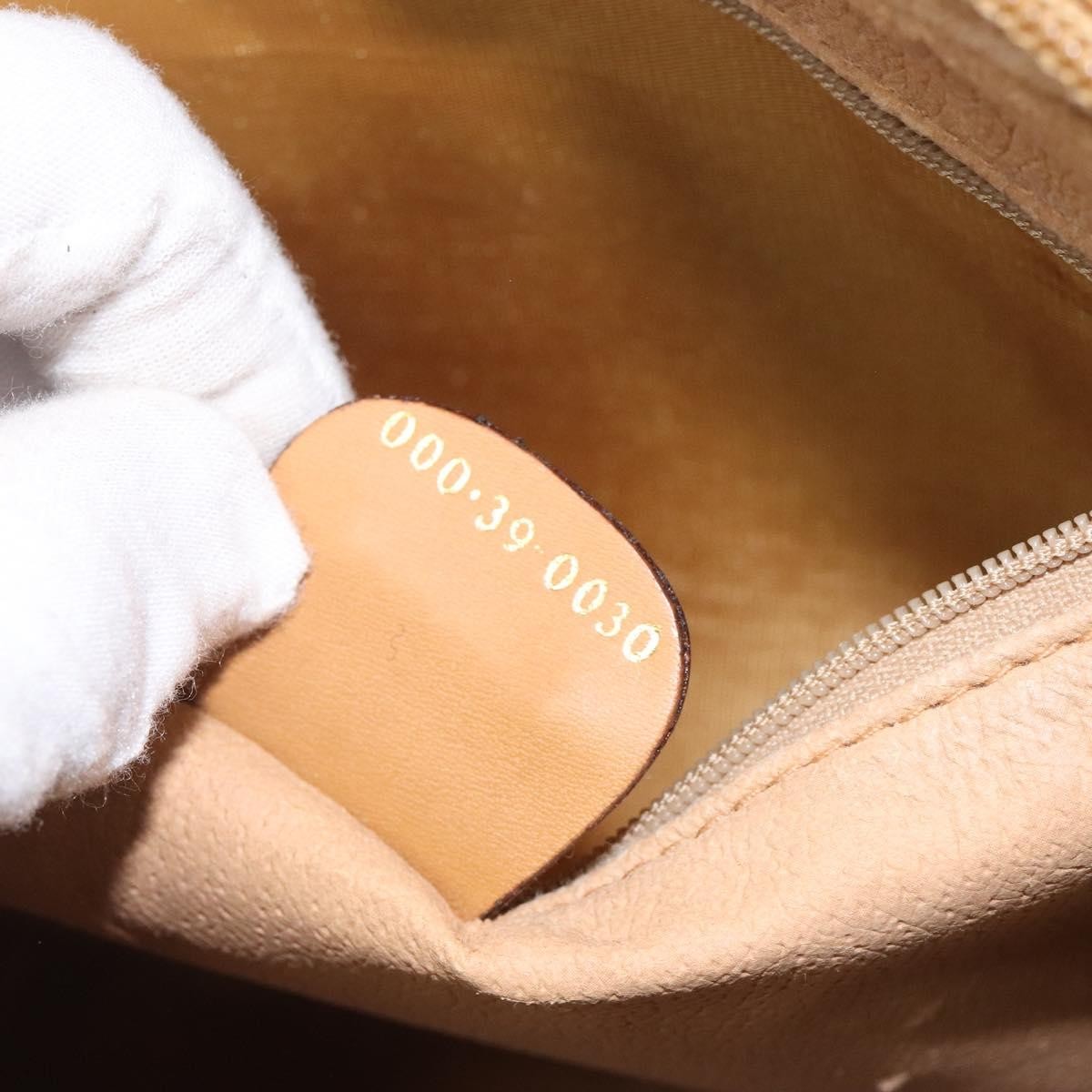 Gucci GUCCI Micro GG Supreme Hand Bag PVC Beige Gold 000 39 0030 Authentic BA2146