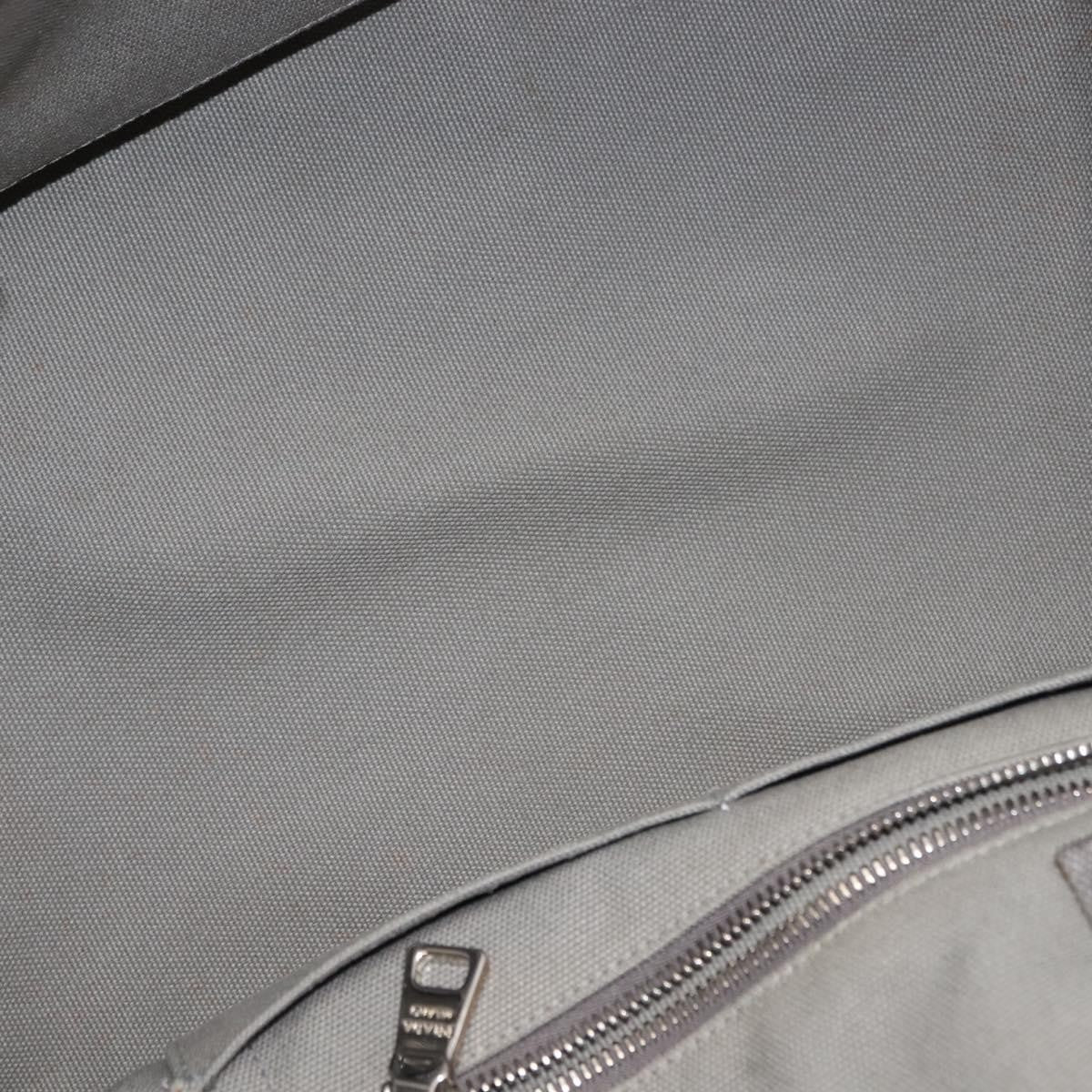 Prada PRADA Canapa MM Hand Bag Canvas Gray Silver Authentic hk3116